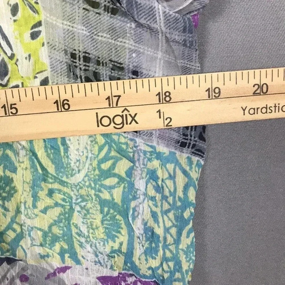 Chalet Et Ceci Womens Size Medium Long Sleeve Top Crinkled Lagenlook Art to Wear - Picture 13 of 16